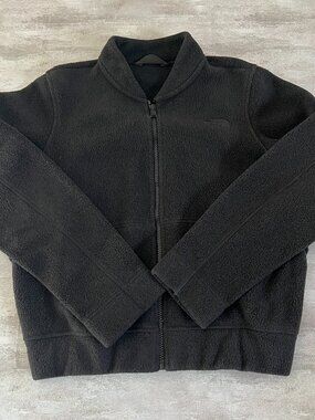 North Face black cropped full zip fleece jacket sweatshirt Womens small